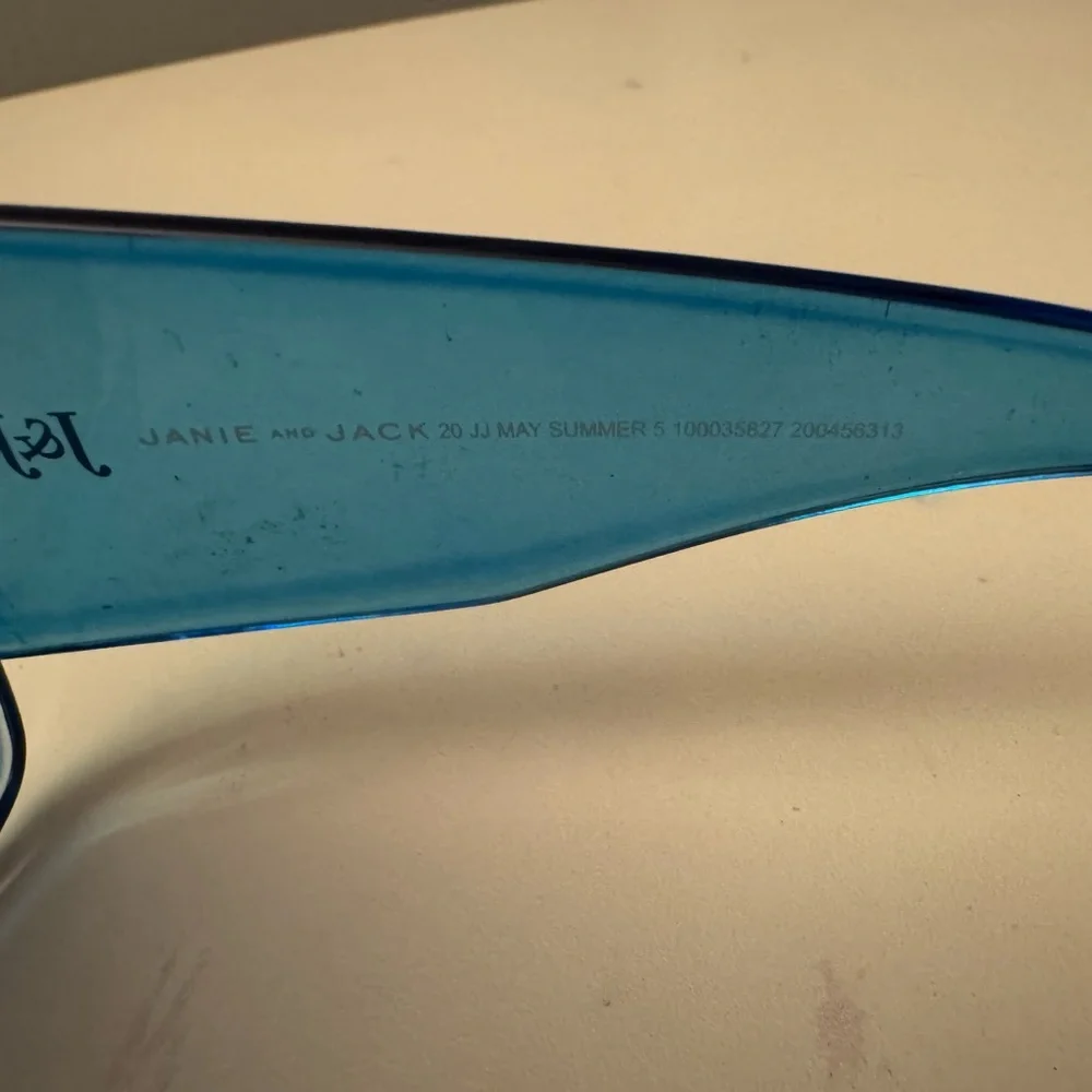 TWO Pairs of Janie and Jack Square Sunglasses, Ombré Blue, Pink Hearts, 4+